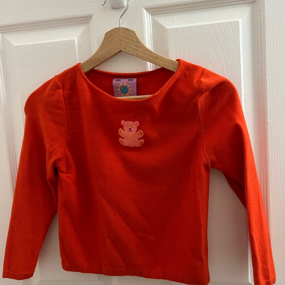 Orange Unif Shirt with Bear Design